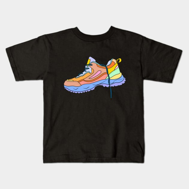 Flat shoes design Kids T-Shirt by artoffaizan